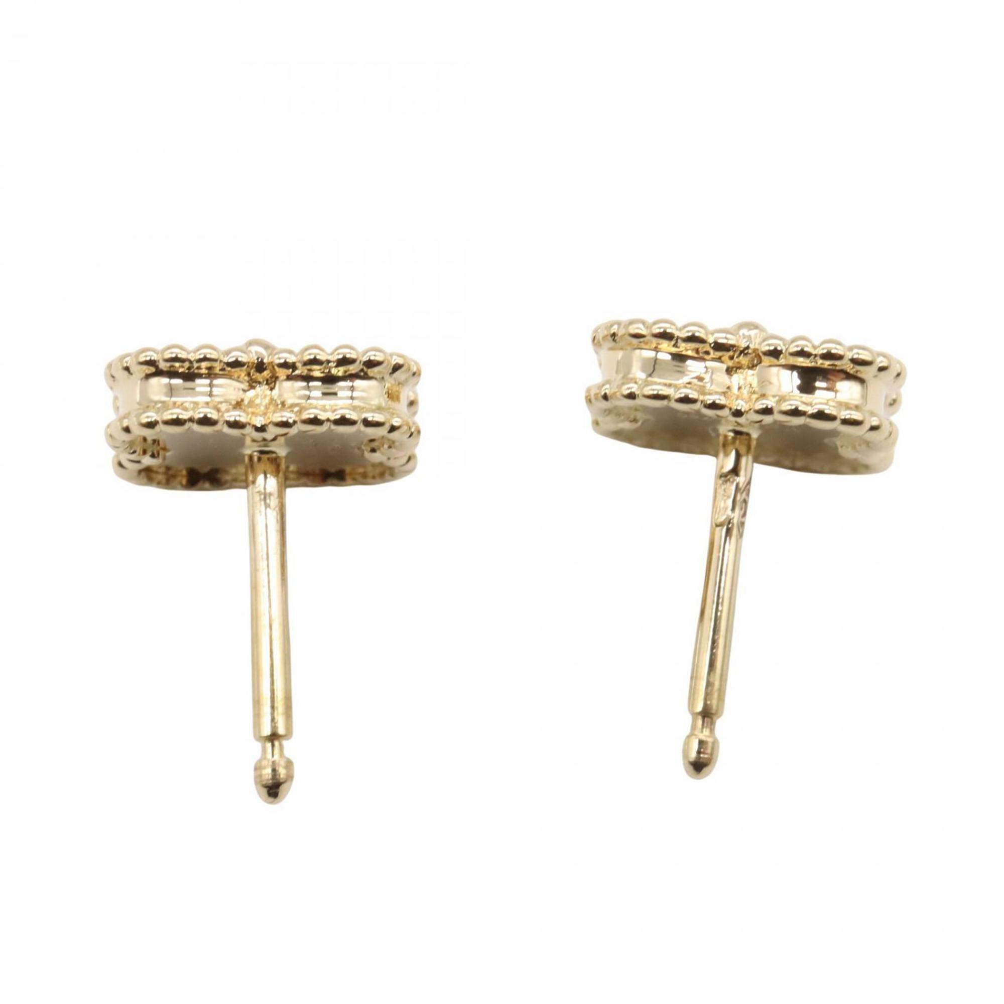 Sweet Alhambra Earrings 18K Yellow Gold and Onyx 18K Yellow Gold