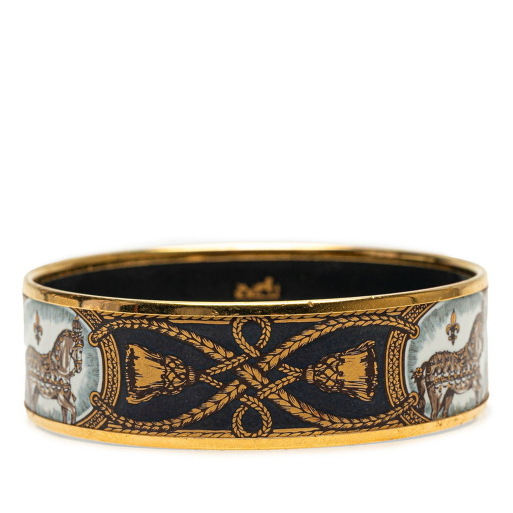 Cloisonné And Enamel Bracelet Black Gold Multicolor