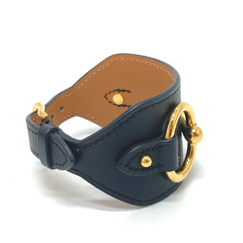 Bangle Bracelet Swift Leather Black