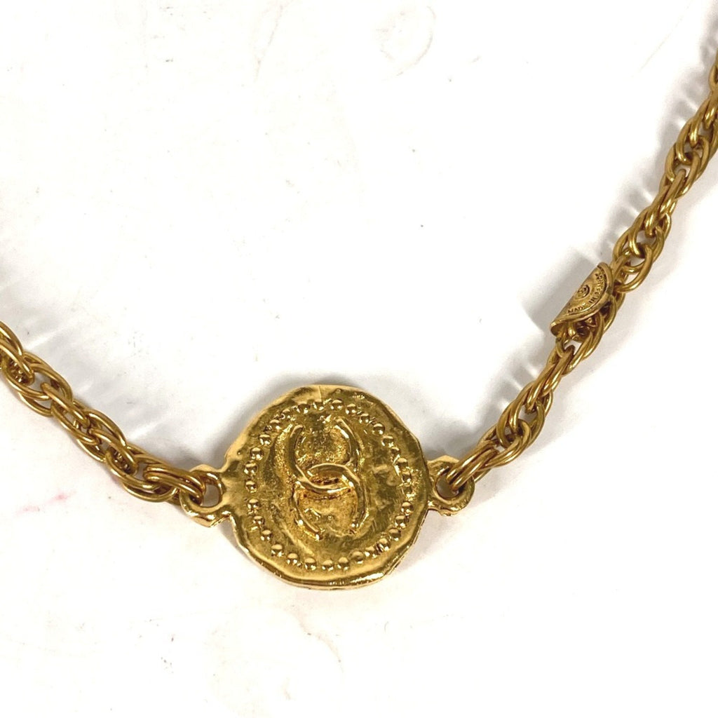CC Logo Chain Necklace Gold-Tone Metal