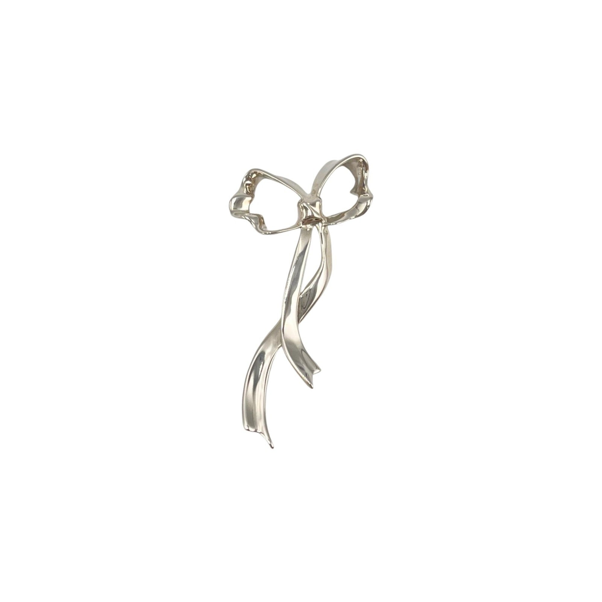 Ribbon Brooch Sterling Silver