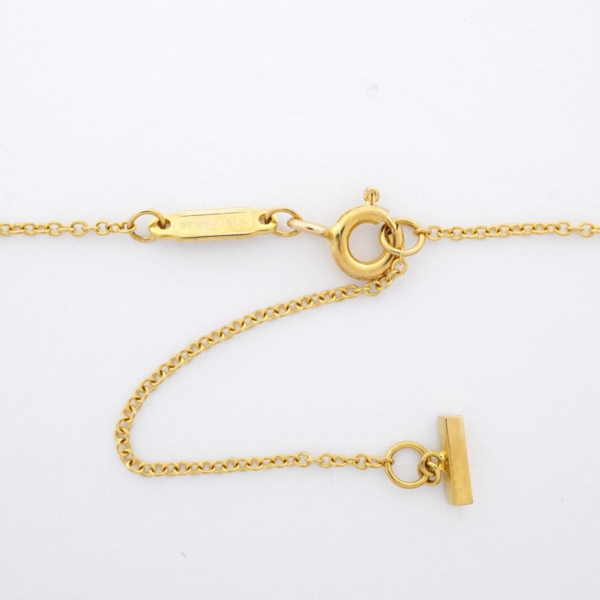 T Smile Pendant Necklace 18K Yellow Gold