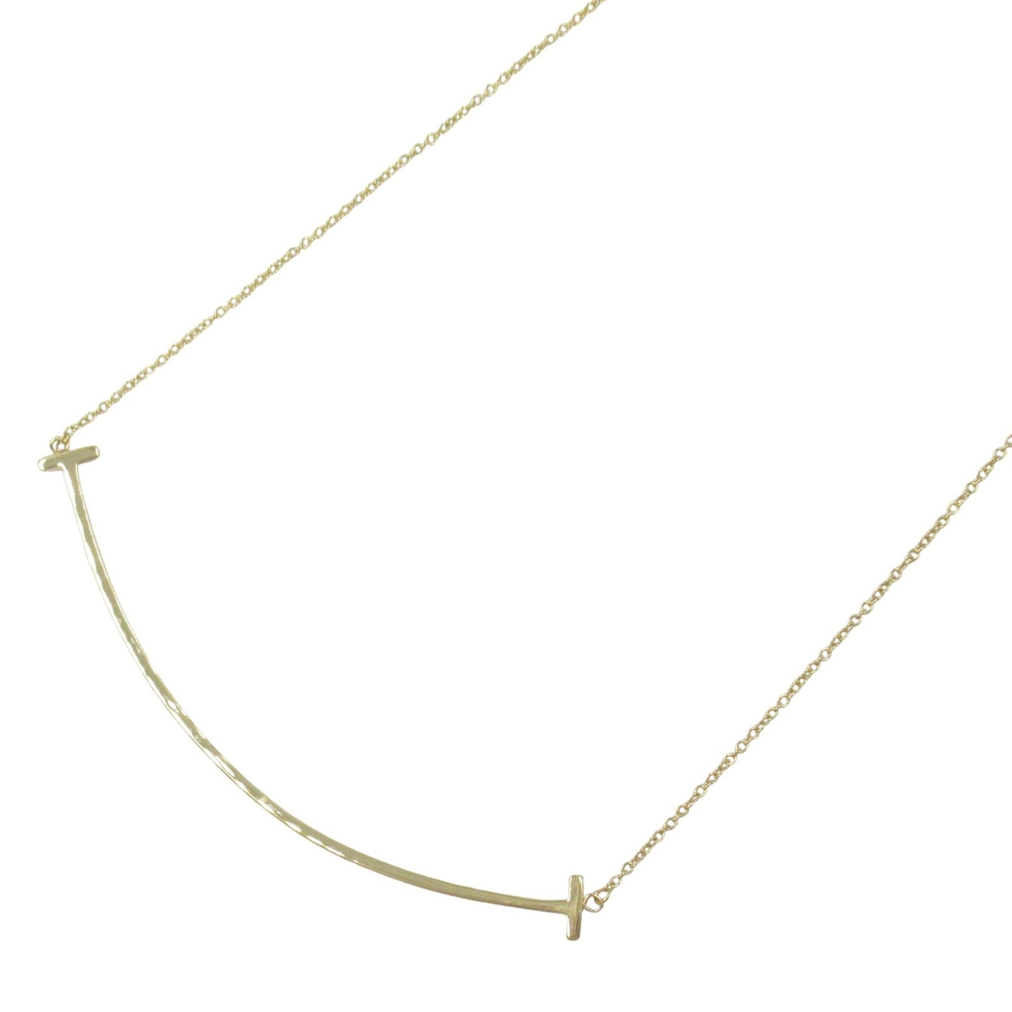 T Smile Pendant Necklace 18K Yellow Gold