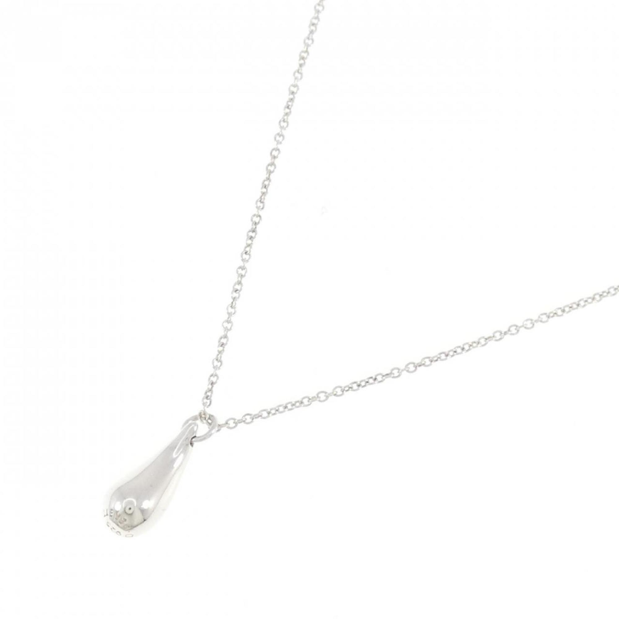 Teardrop Pendant Necklace Sterling Silver