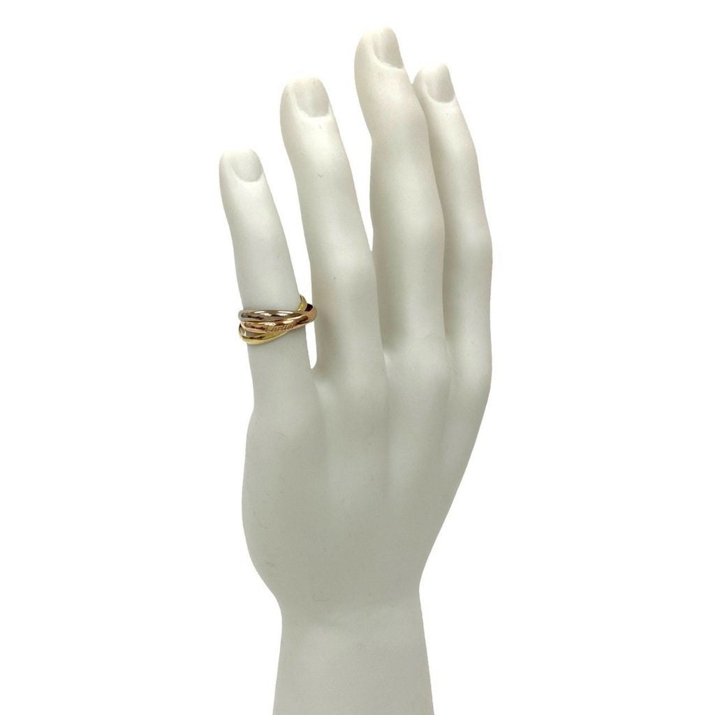 Vendome Louis Cartier Band Ring 18K Tricolor Gold