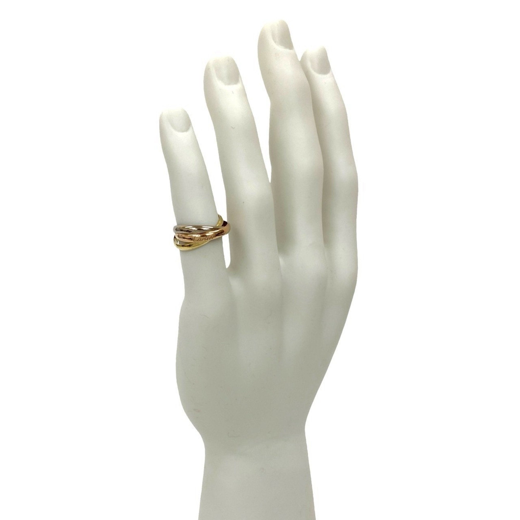 Vendome Louis Cartier Band Ring 18K Tricolor Gold