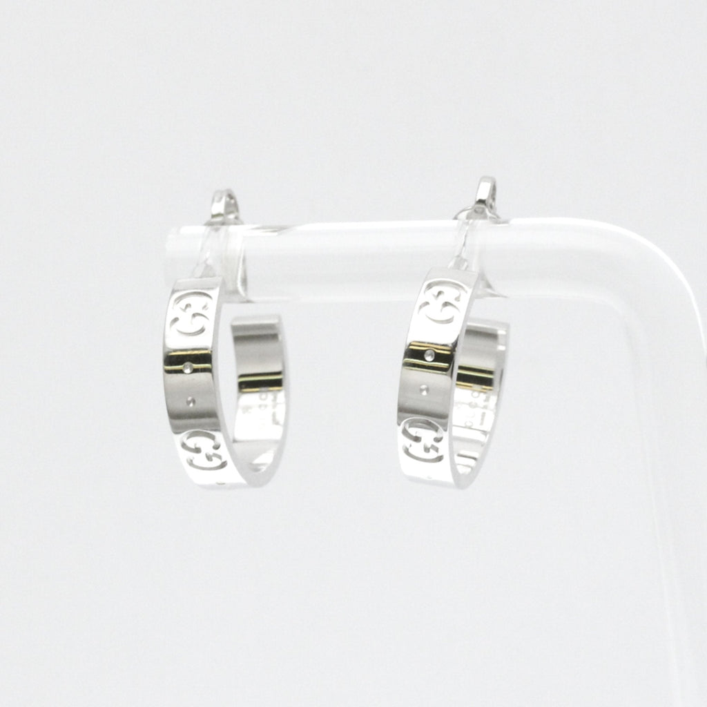 Earrings Hoop 18K White Gold