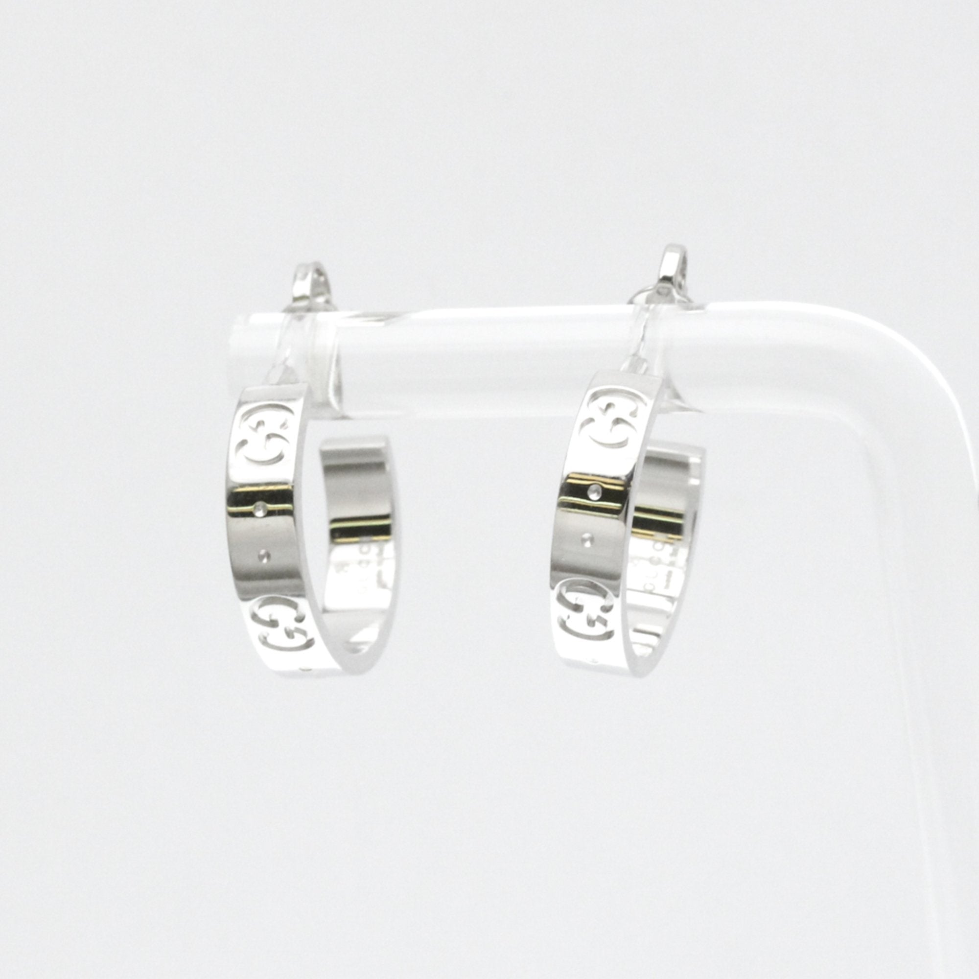 Earrings Hoop 18K White Gold