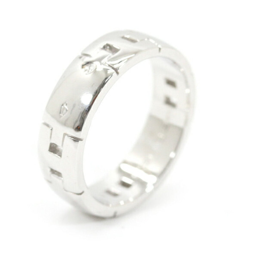 Hercules Wide H Motif Ring 18K White Gold