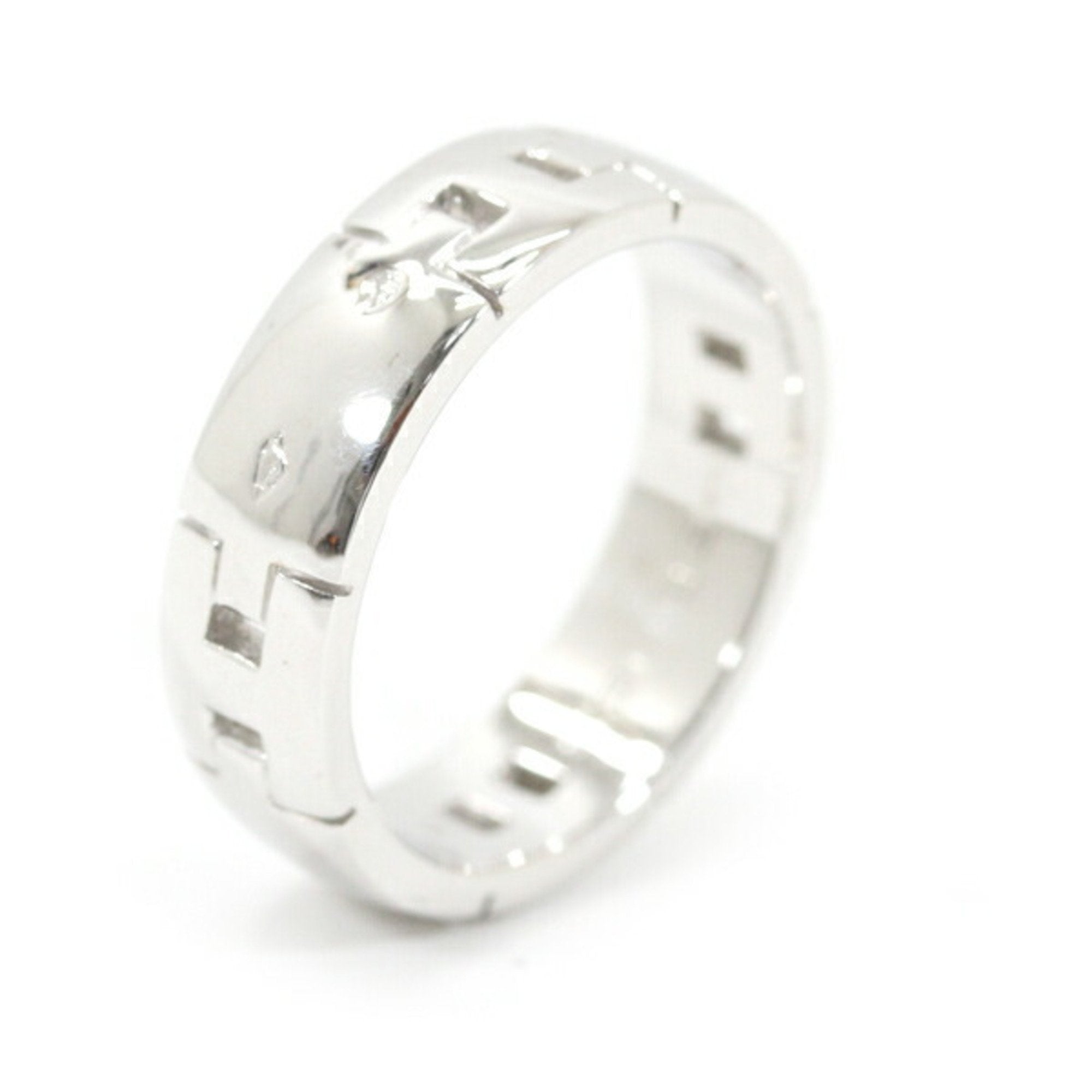 Hercules Wide H Motif Ring 18K White Gold