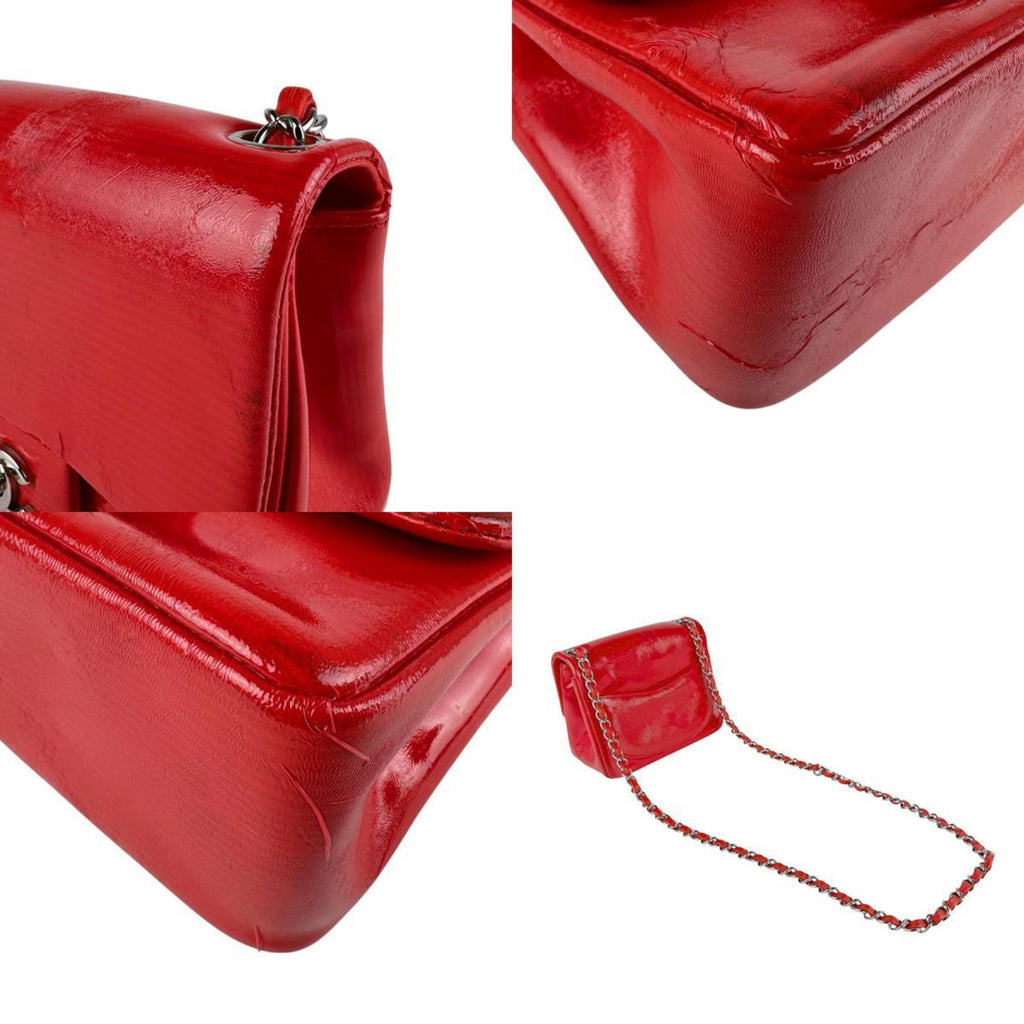 Square Classic Single Flap Bag Python Mini