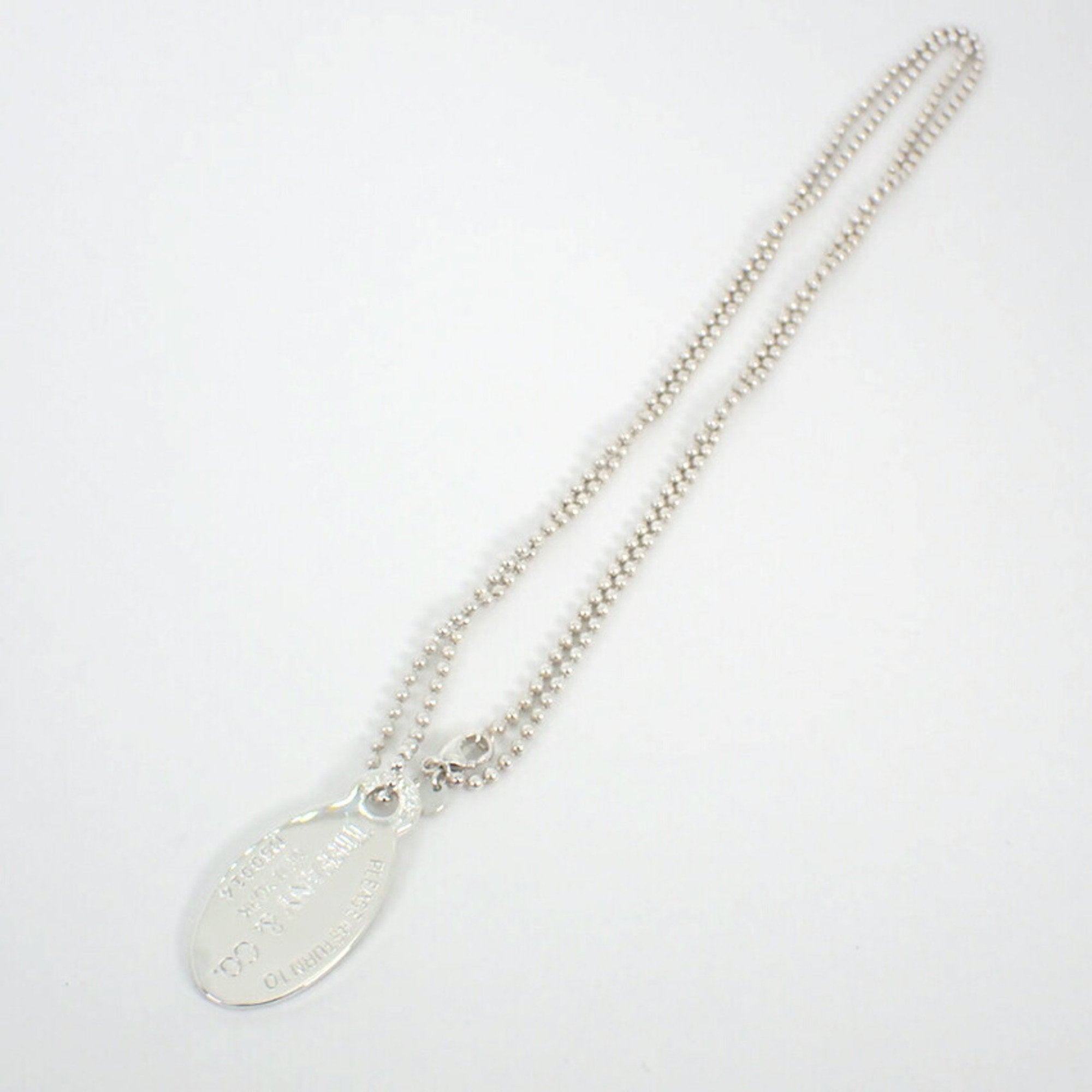 Return To Tiffany Oval Pendant Necklace Sterling Silver