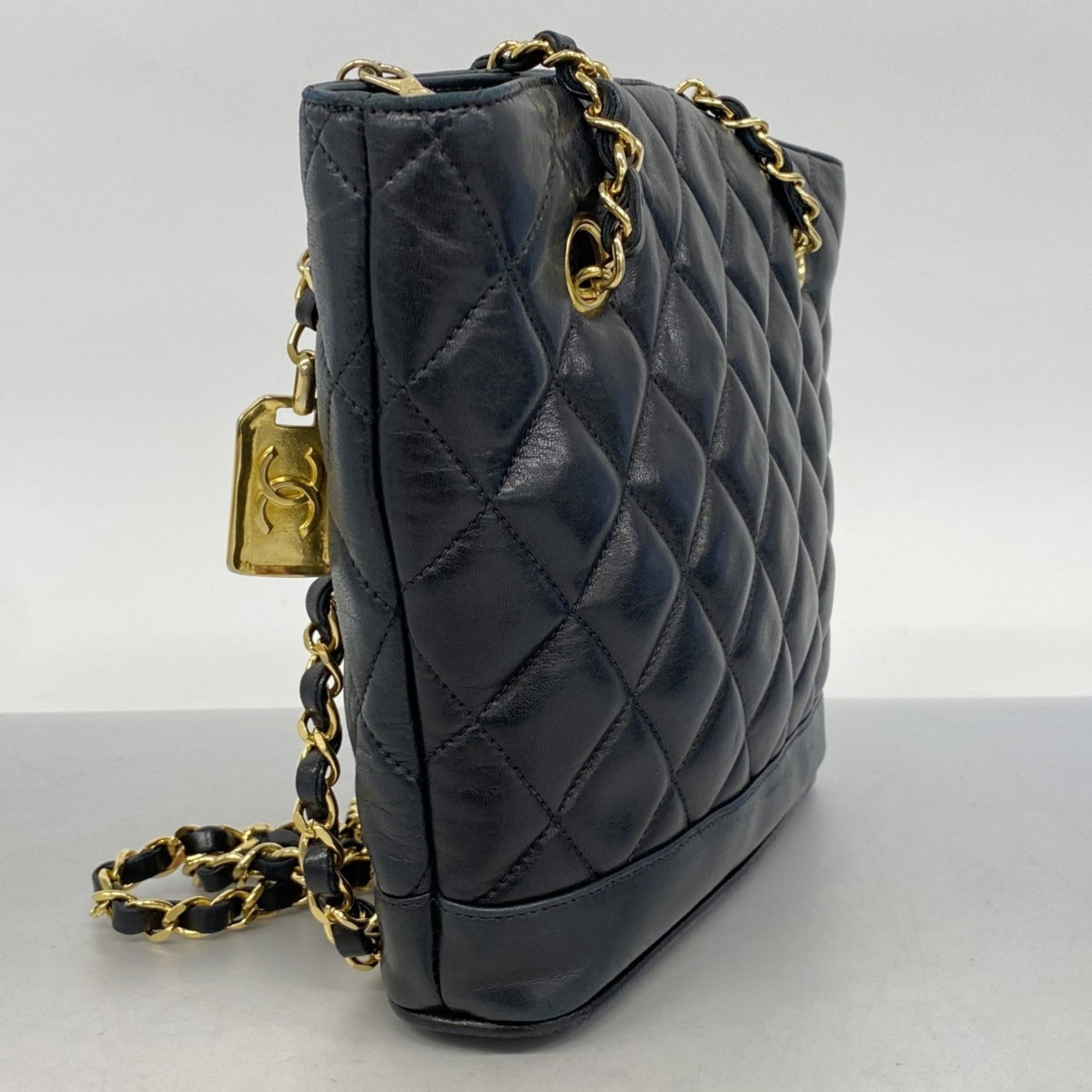Vintage CC Charm Tote Quilted Lambskin Medium