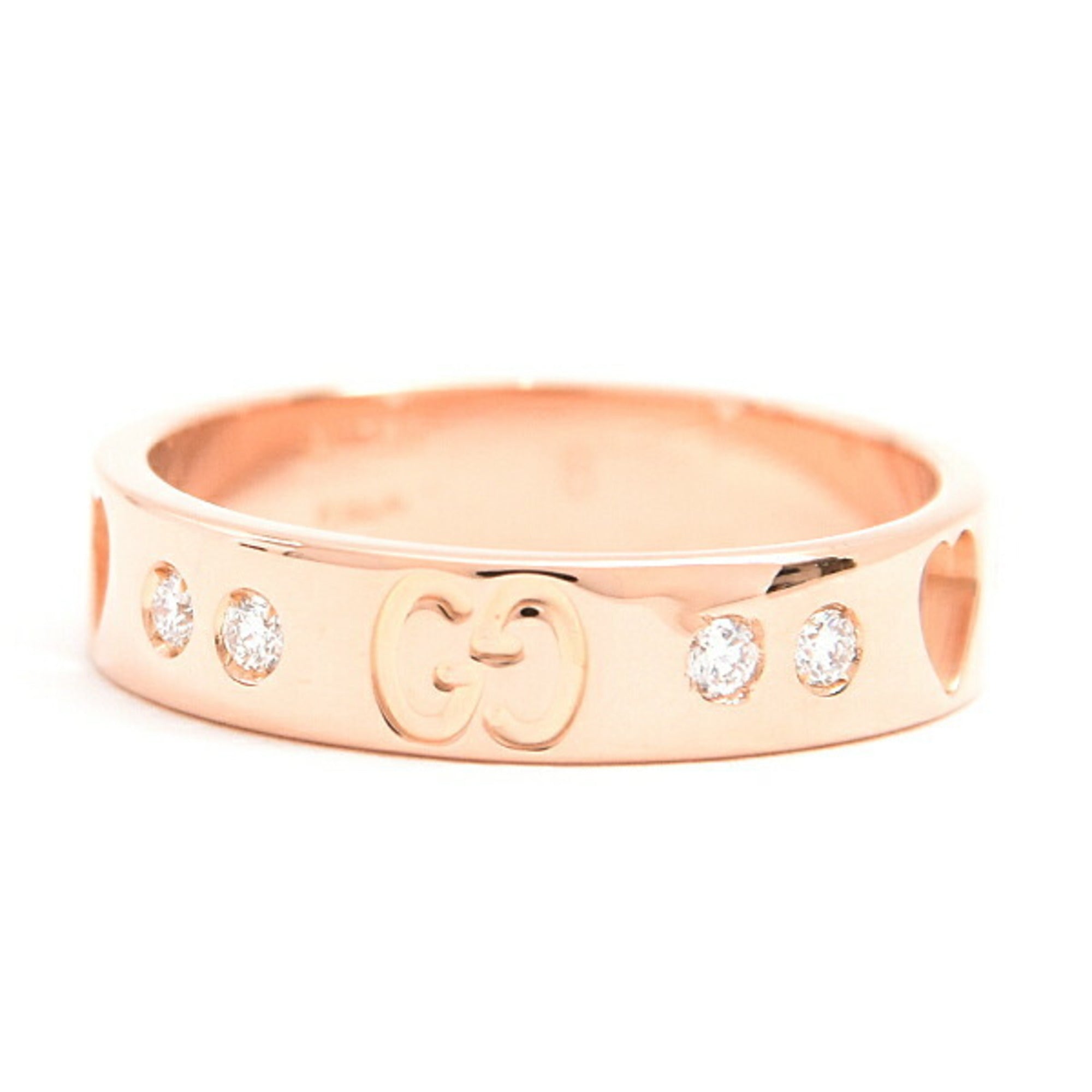 Icon One Band Ring 18K Rose Gold with Diamond