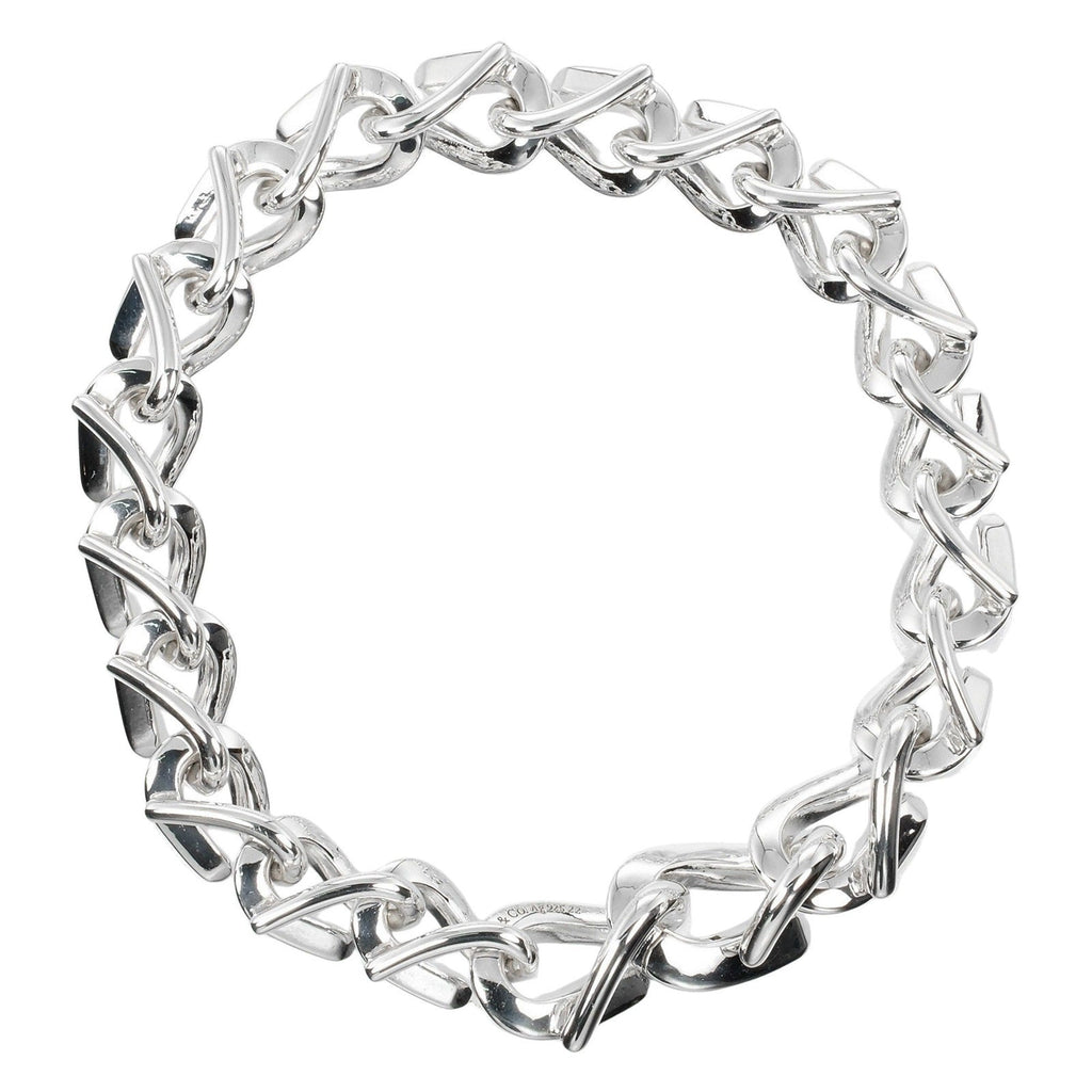 Forged Link Bracelet Sterling Silver Medium