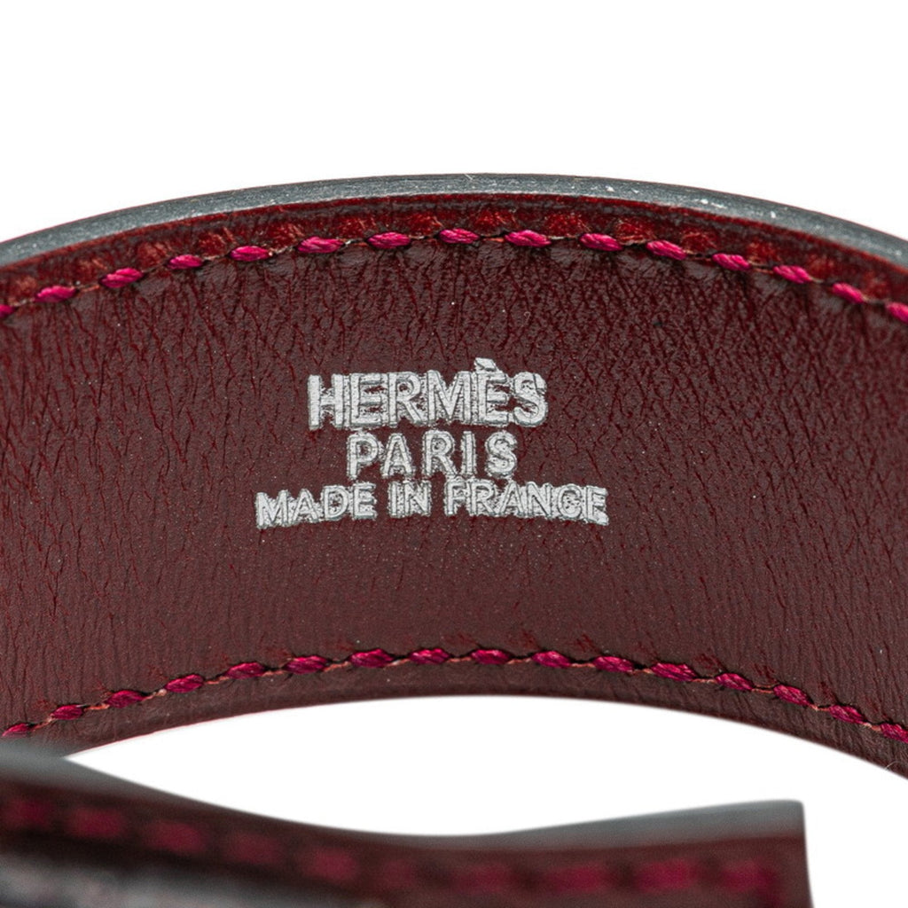 Bracelet Box Calf Leather Wine Red