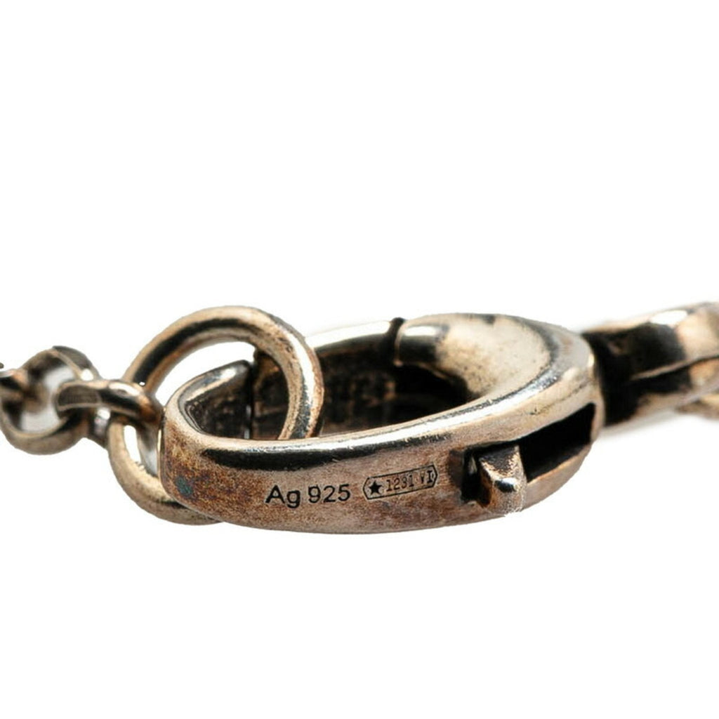 Double G Key Pendant Necklace Sterling Silver