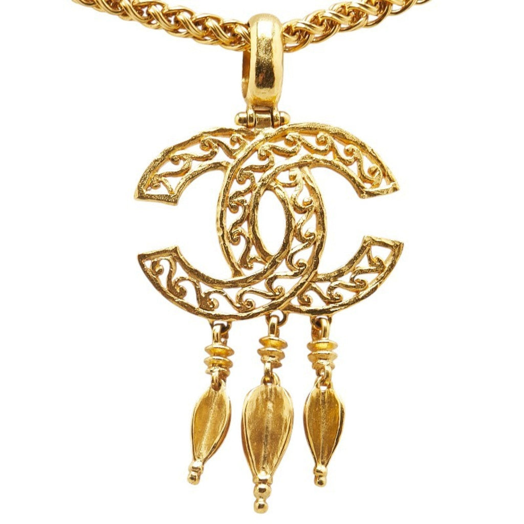 CC Logo Pendant Necklace Metal