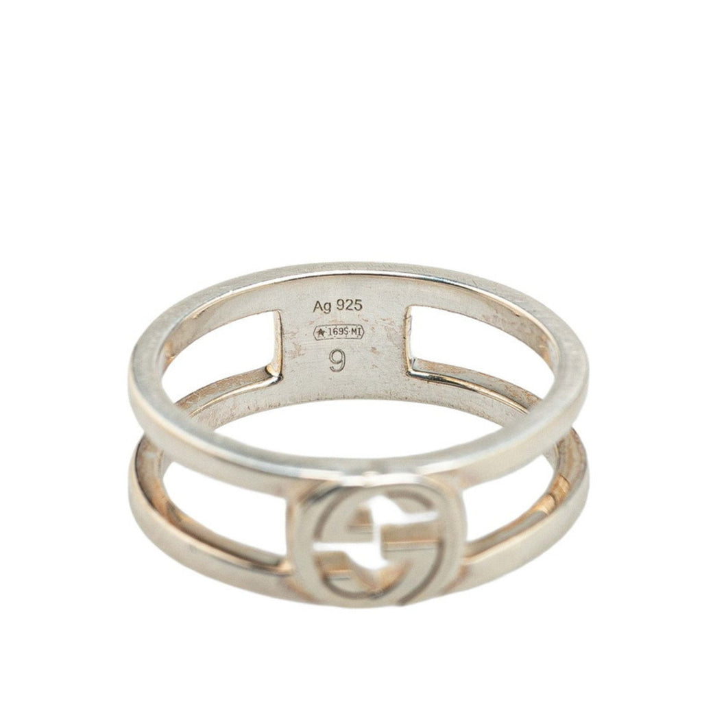 Interlocking G Band Ring Sterling Silver