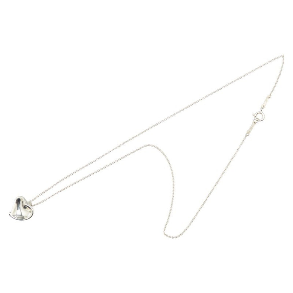 Full Heart Pendant Necklace Sterling Silver
