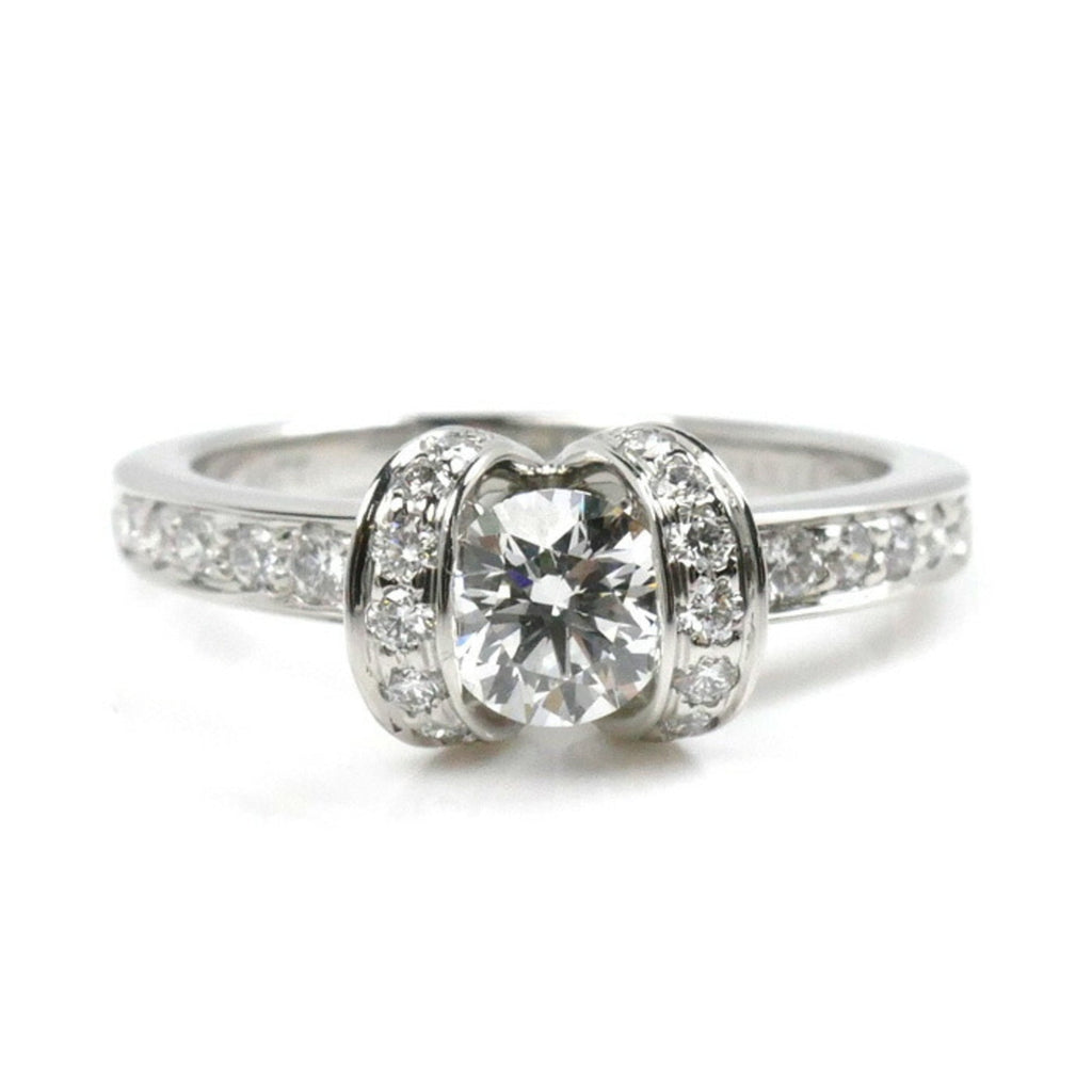 Band Ring Platinum with Diamond