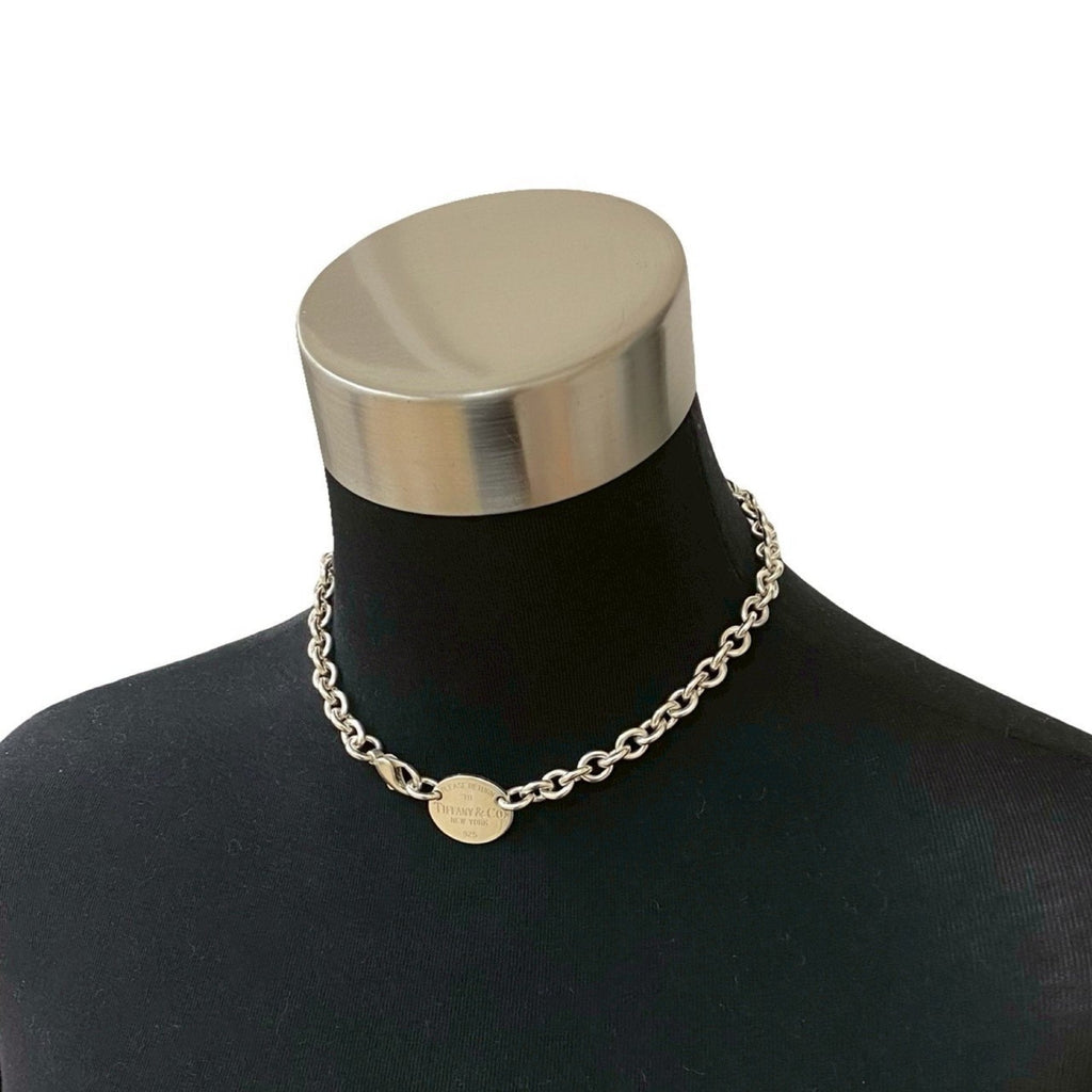 Return To Oval Pendant Necklace Sterling Silver