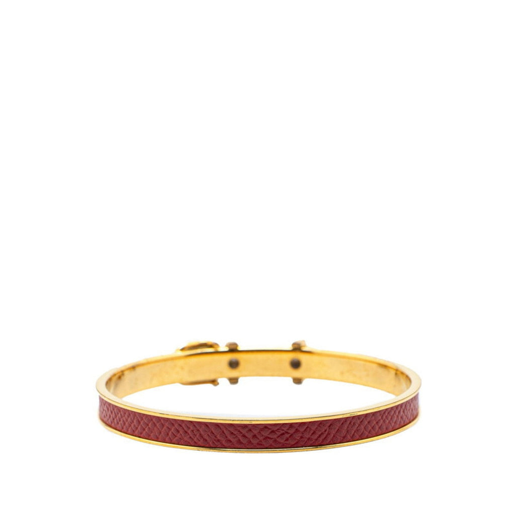 Belt Motif Bracelet Gold Red