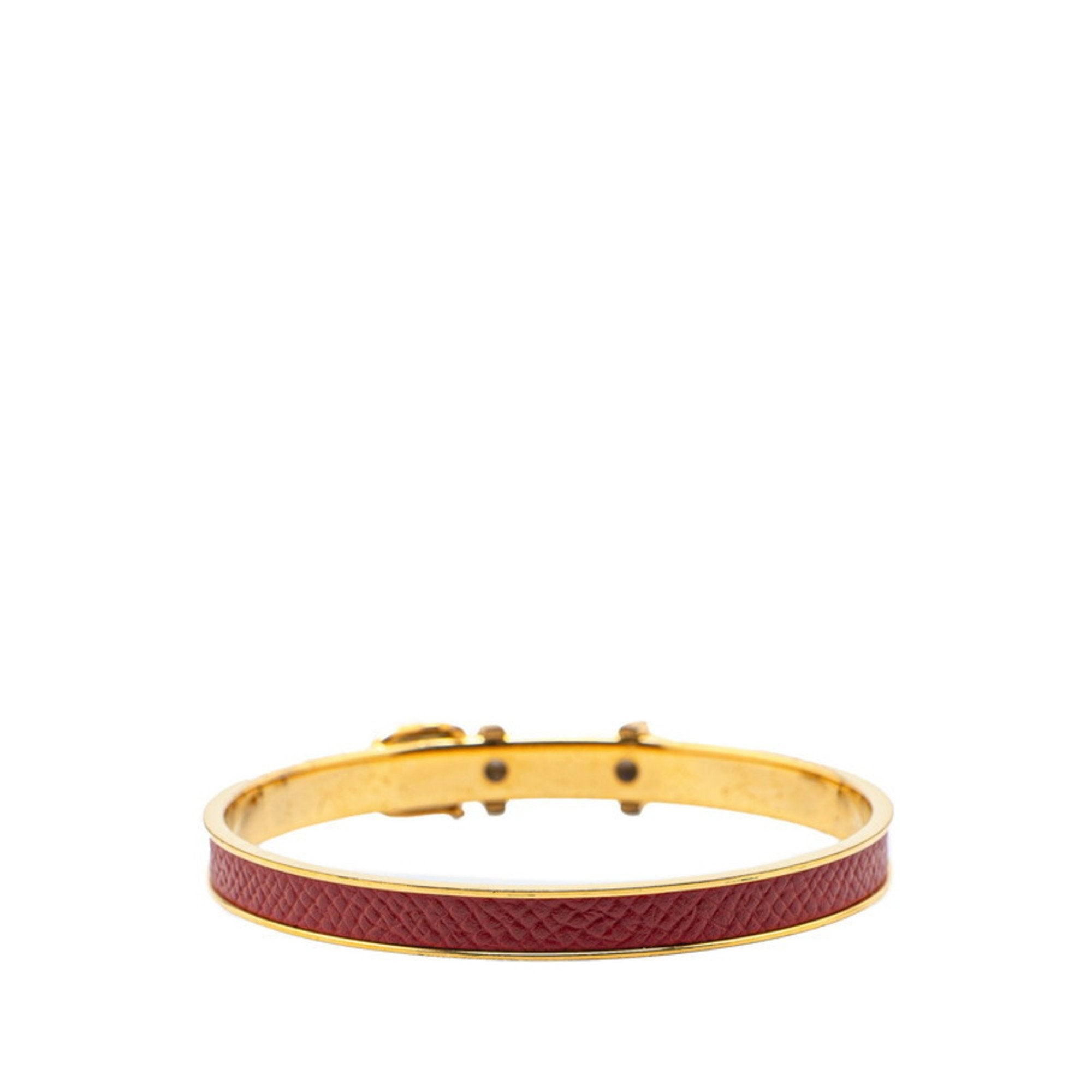 Belt Motif Bracelet Gold Red