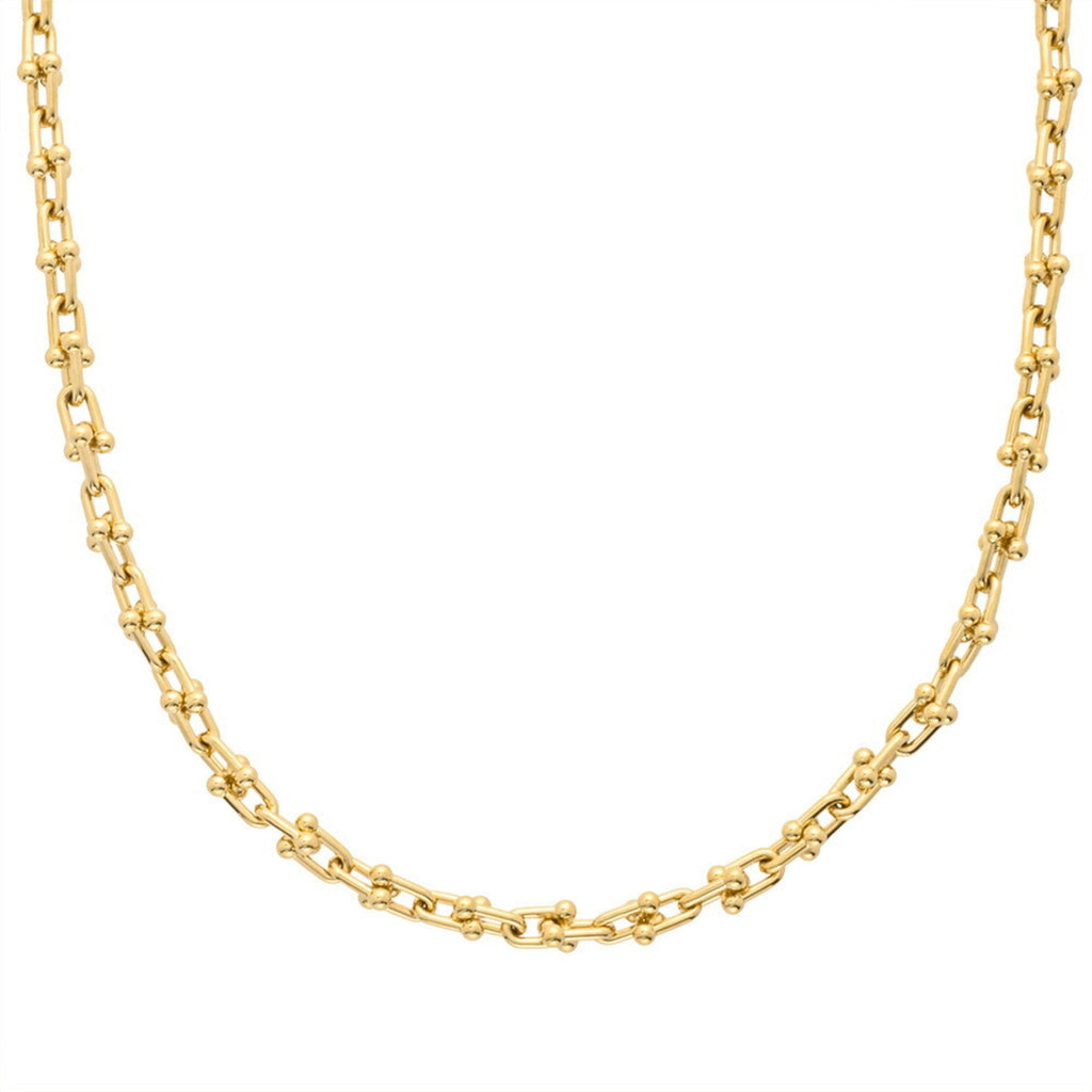 Hardware Microlink Pendant Necklace 18K Yellow Gold