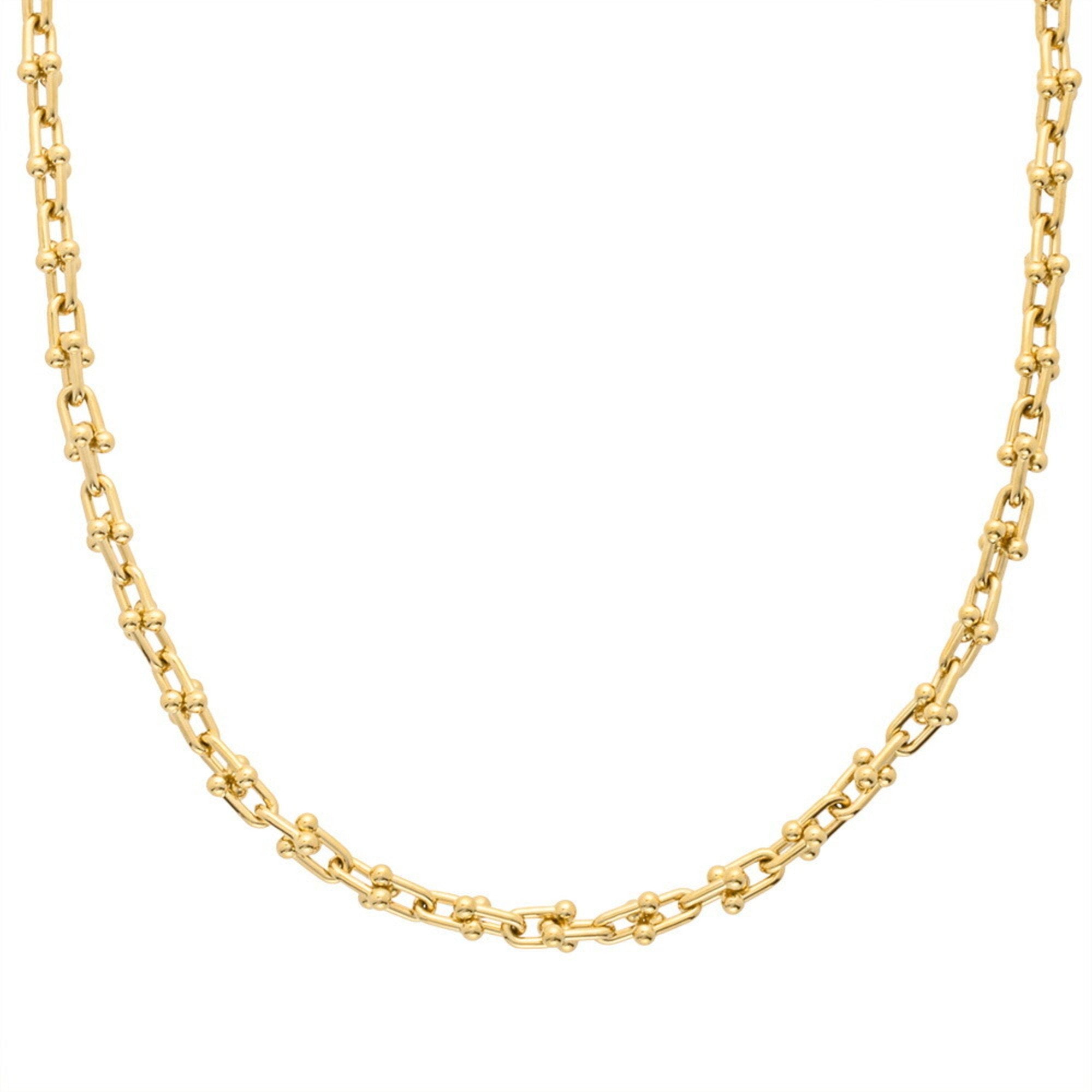 Hardware Microlink Pendant Necklace 18K Yellow Gold