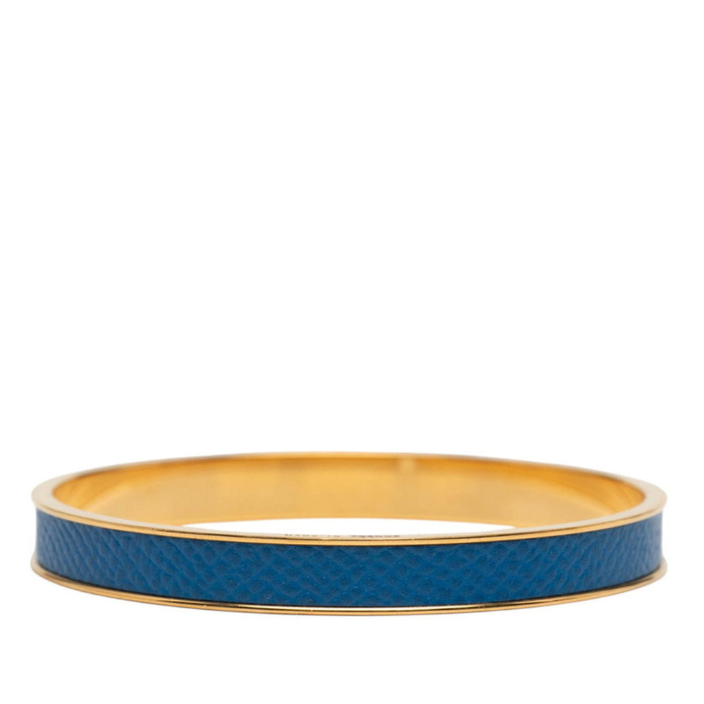 Kelly Bracelet Leather and Gold Blue