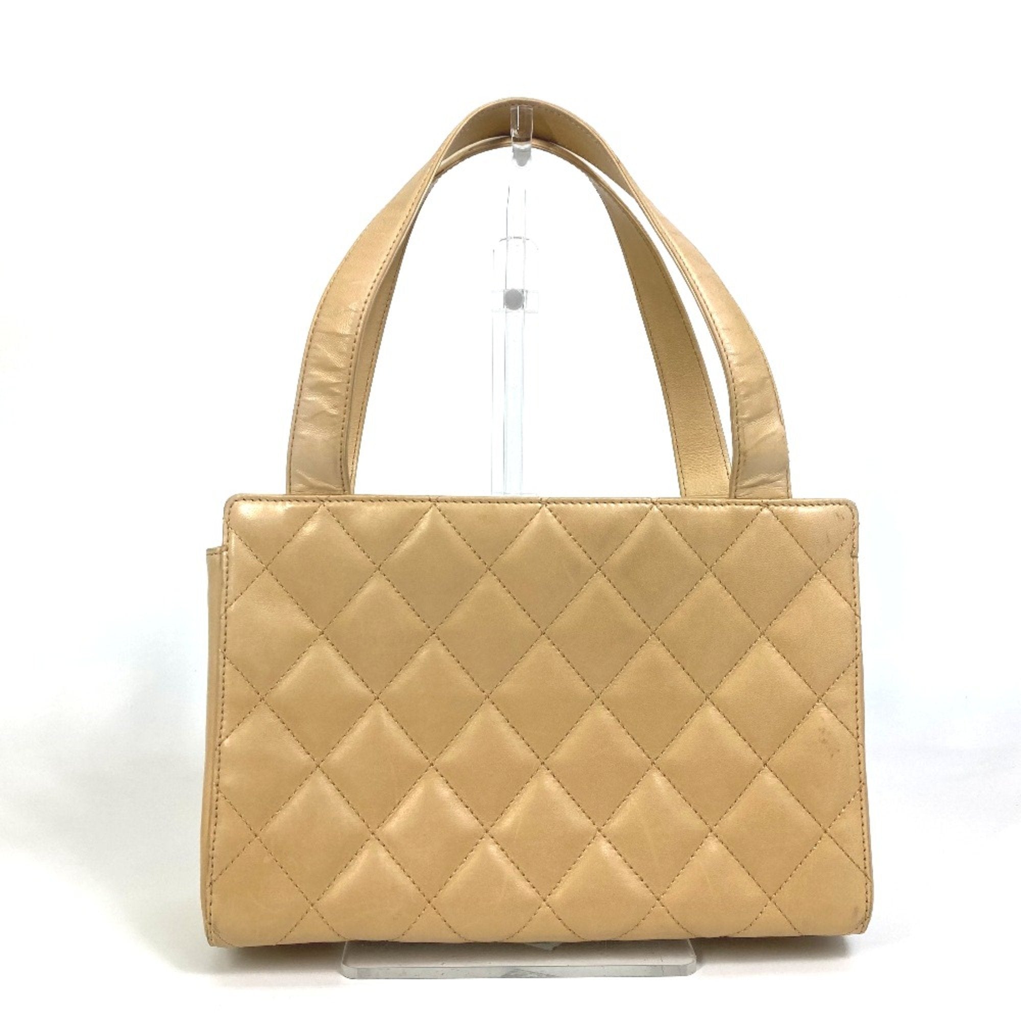 Vintage CC Zip Around Shoulder Bag Quilted Lambskin Small