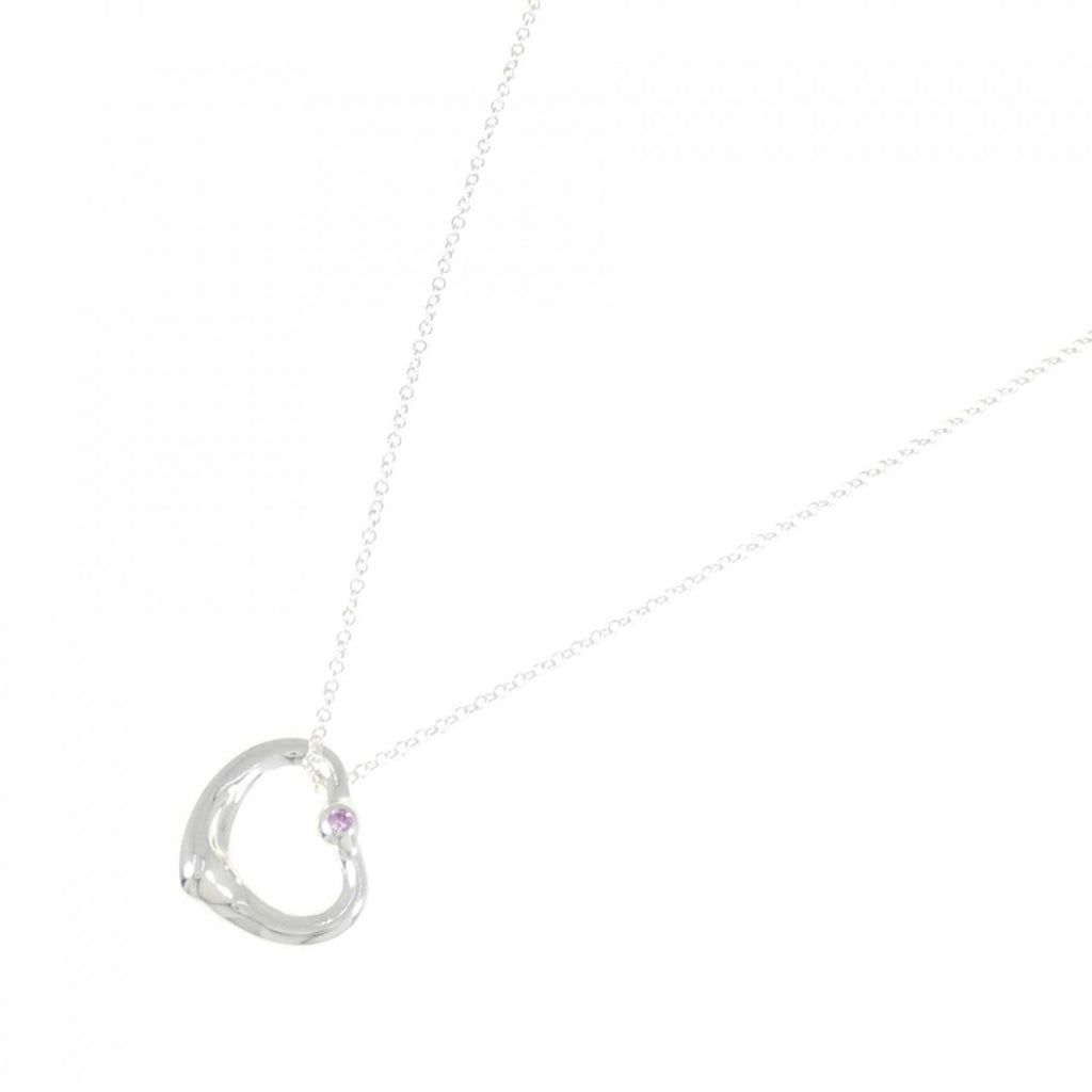 Open Heart Pendant Necklace Sterling Silver 14.9mm