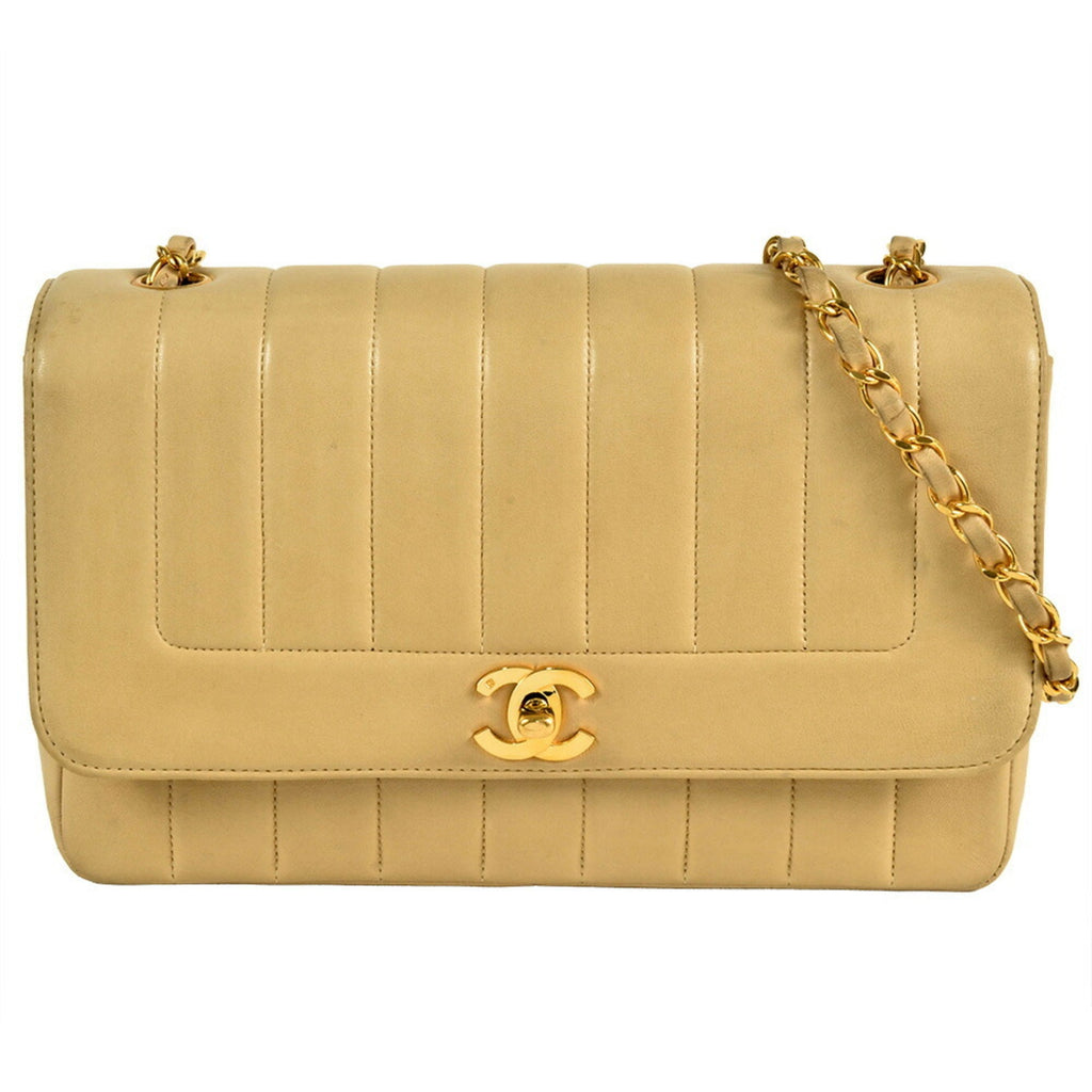 Vintage CC Chain Flap Bag Vertical Quilt Lambskin Medium
