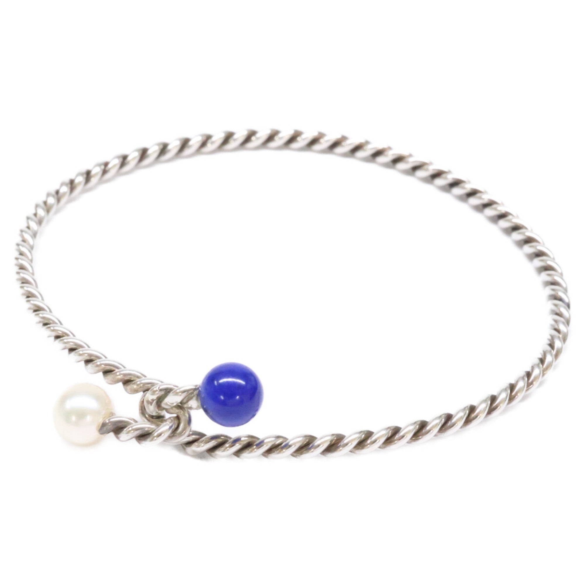 Bracelet Sterling Silver with Lapis Lazuli and Pearl