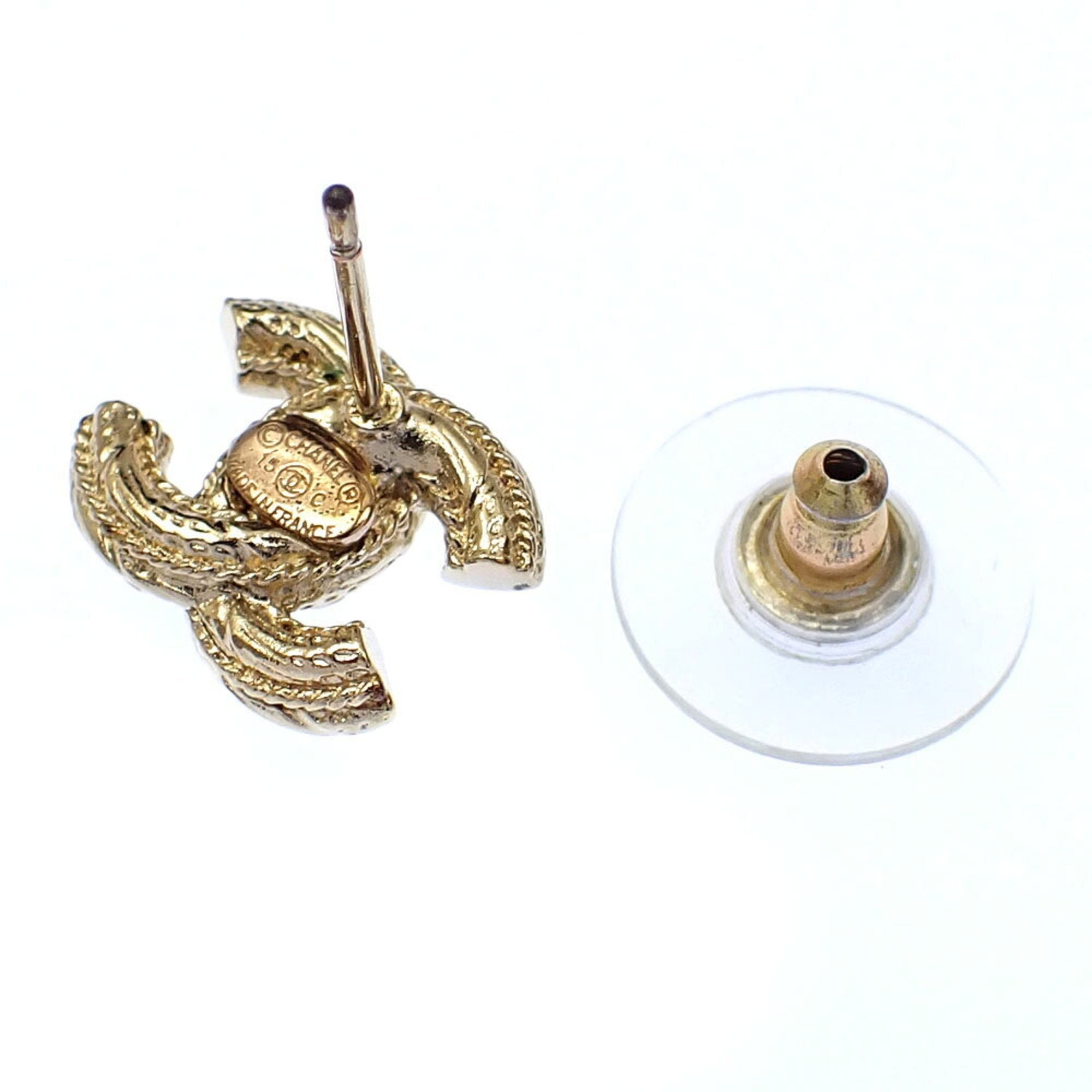 CC Logo Earrings Metal Gold-Tone Metal