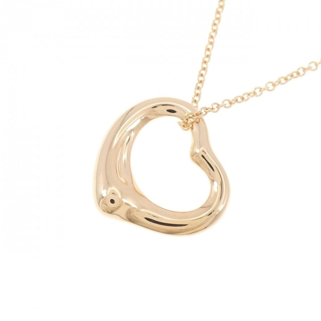 Open Heart Pendant Necklace 18K Rose Gold 15.9mm