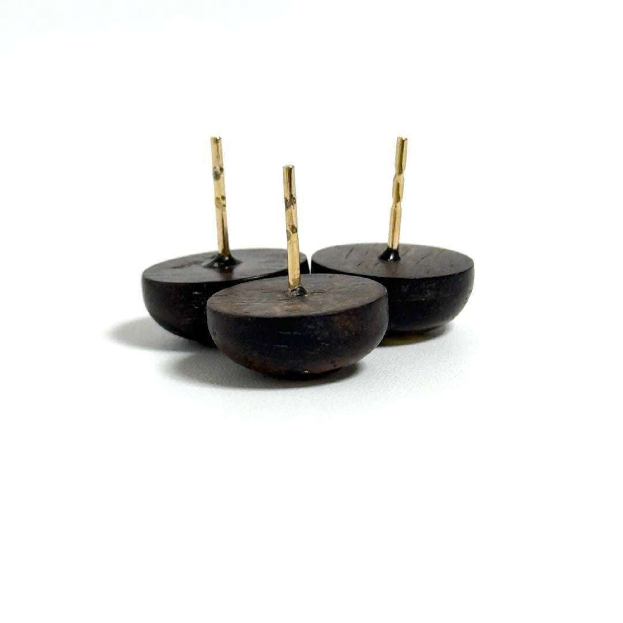 Earrings Metal and Wood