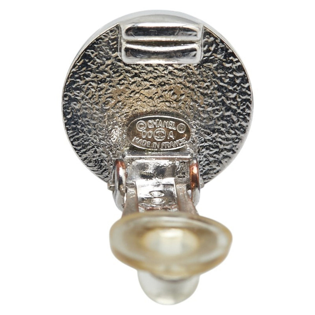 CC Logo Clip-On Earrings Silver-Tone Metal Silver-Tone Metal
