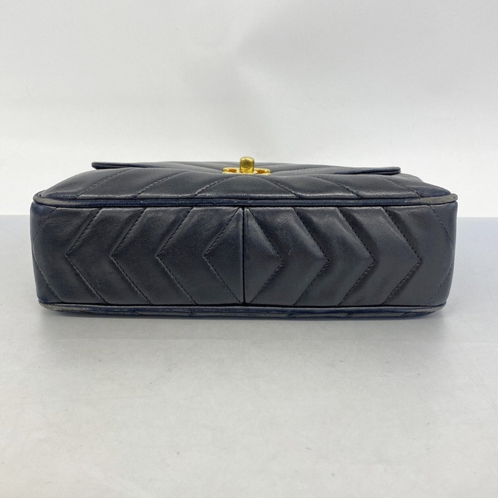 Vintage Front Pocket Camera Bag Chevron Lambskin Medium