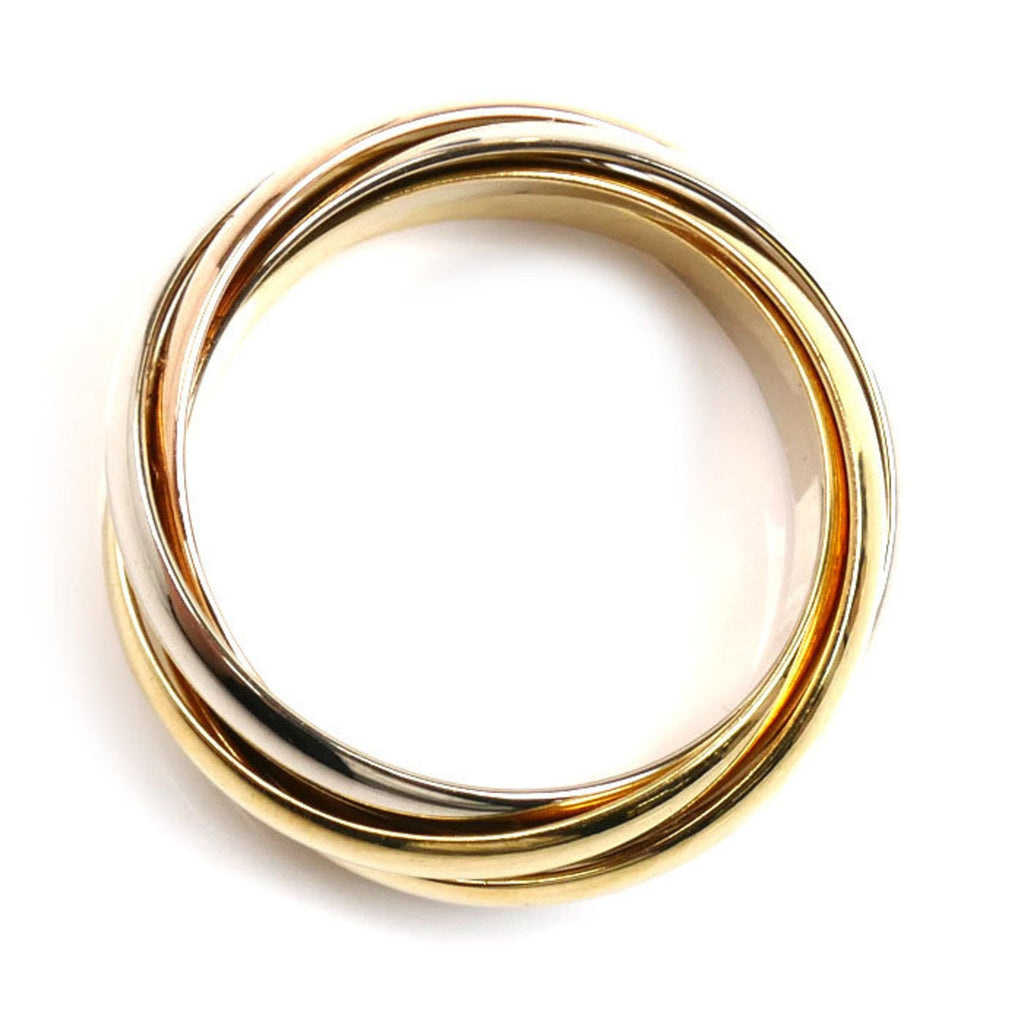 Vendome Louis Cartier Band Ring 18K Tricolor Gold