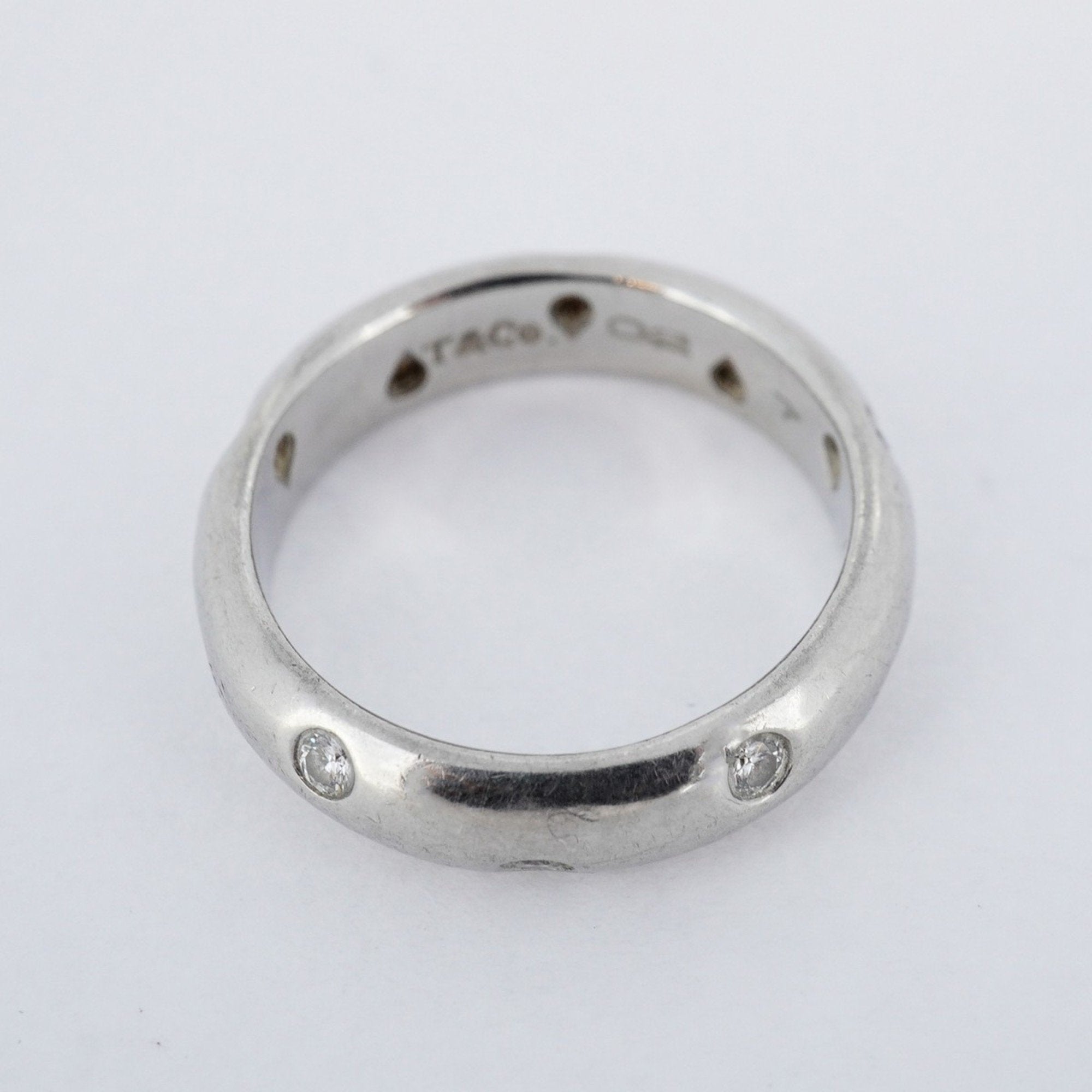 Band Ring Platinum with Diamond