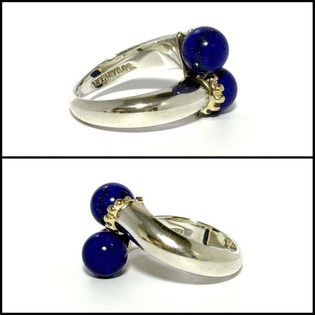 Ring Sterling Silver and 18K Yellow Gold with Lapis Lazuli