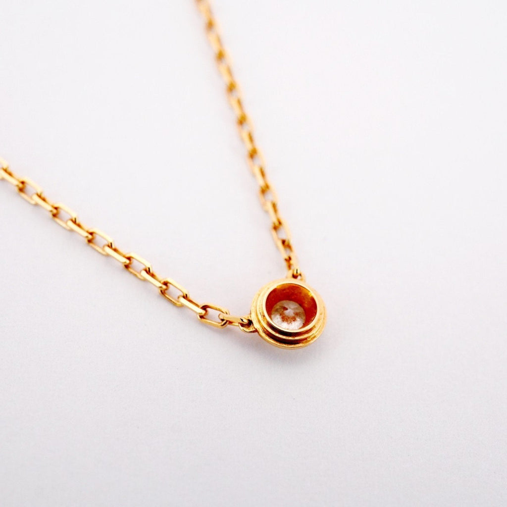 Pendant Necklace 18K Rose Gold with Diamond Small