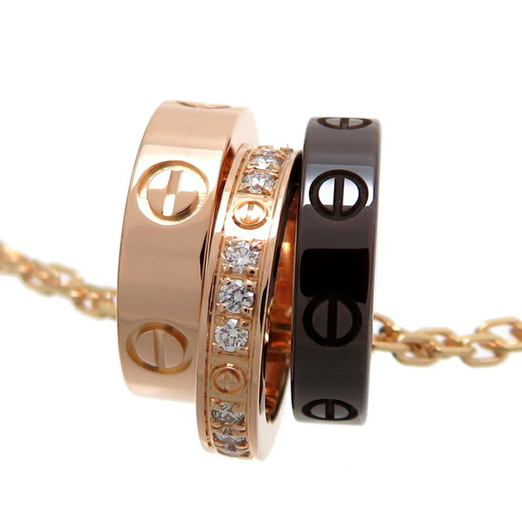 Love Pendant Necklace Rose Gold with Diamond