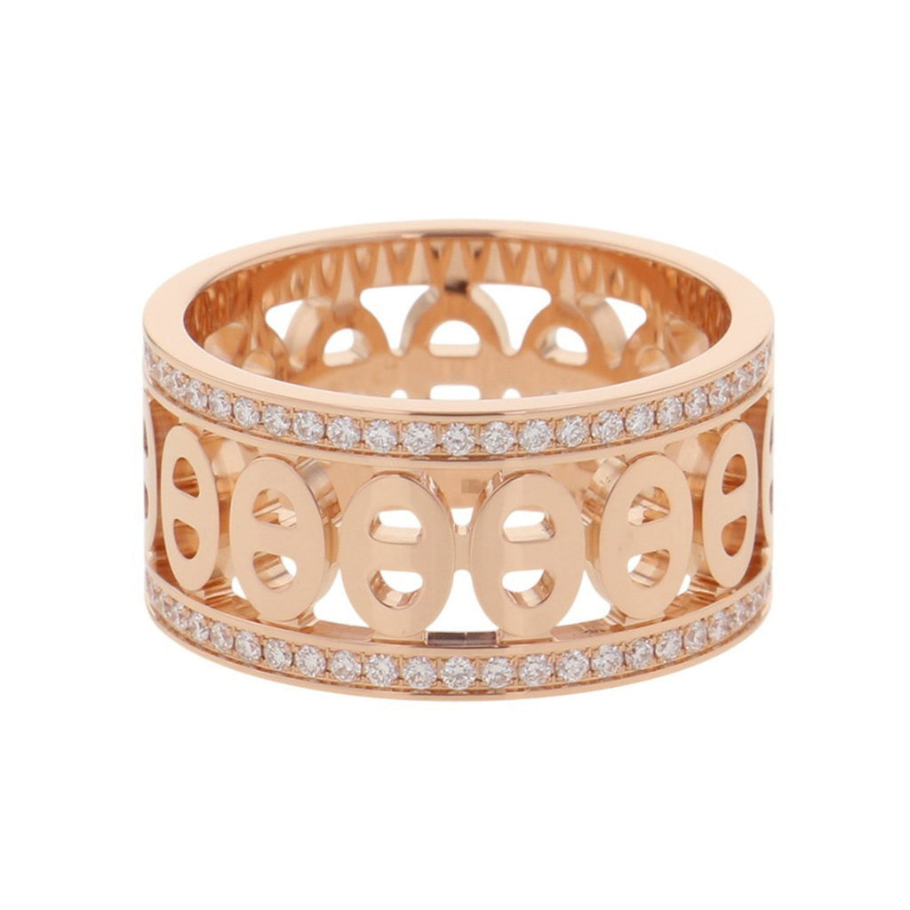 Chaine d'Ancre Divine Ring 18K Rose Gold Mini with Diamond