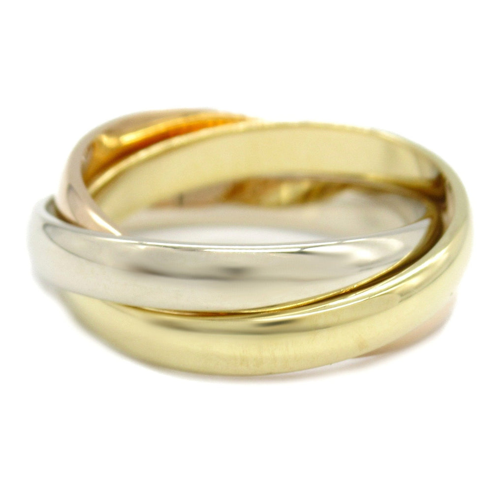 Vendome Louis Cartier Band Ring 18K Tricolor Gold