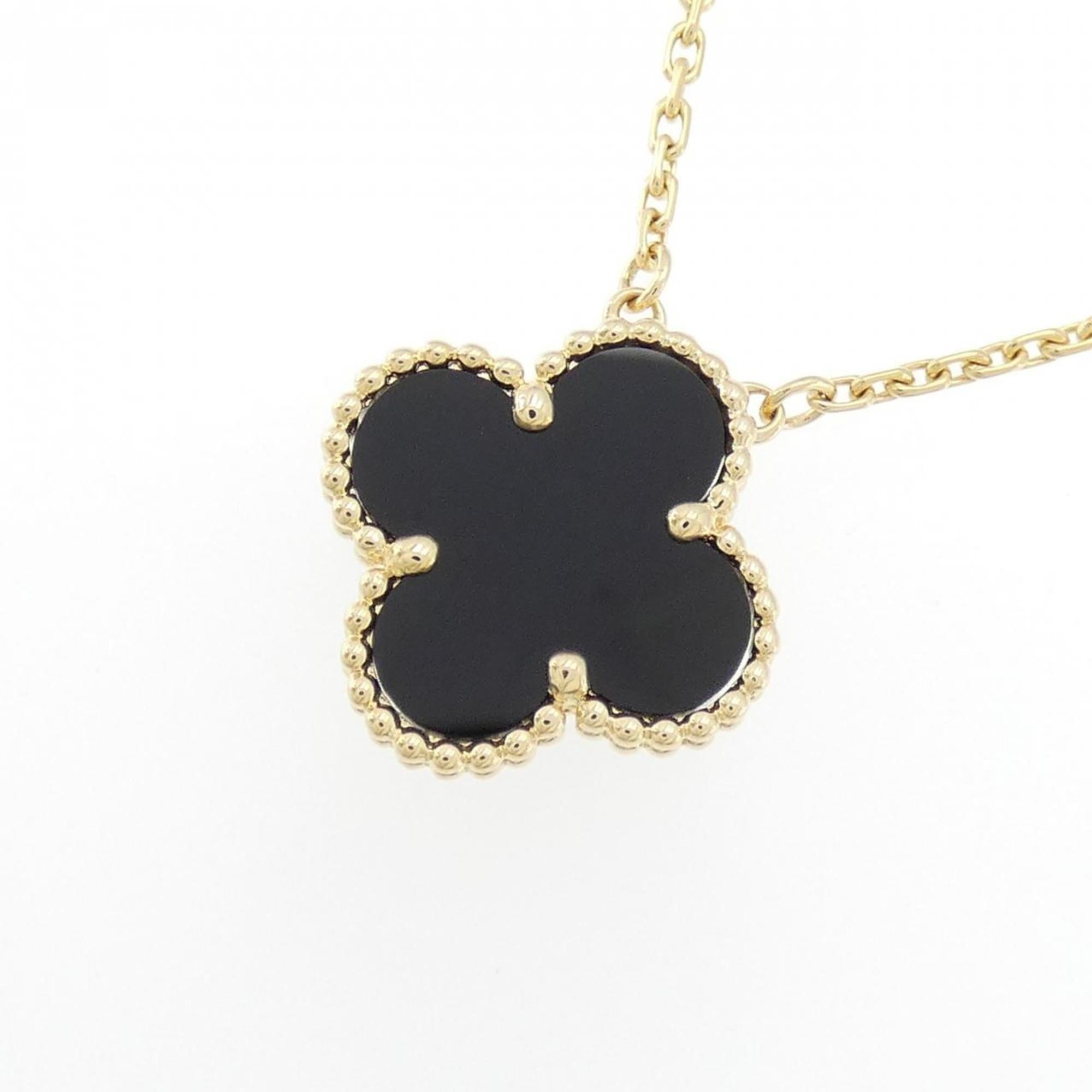 Vintage Alhambra Pendant Necklace 18K Yellow Gold