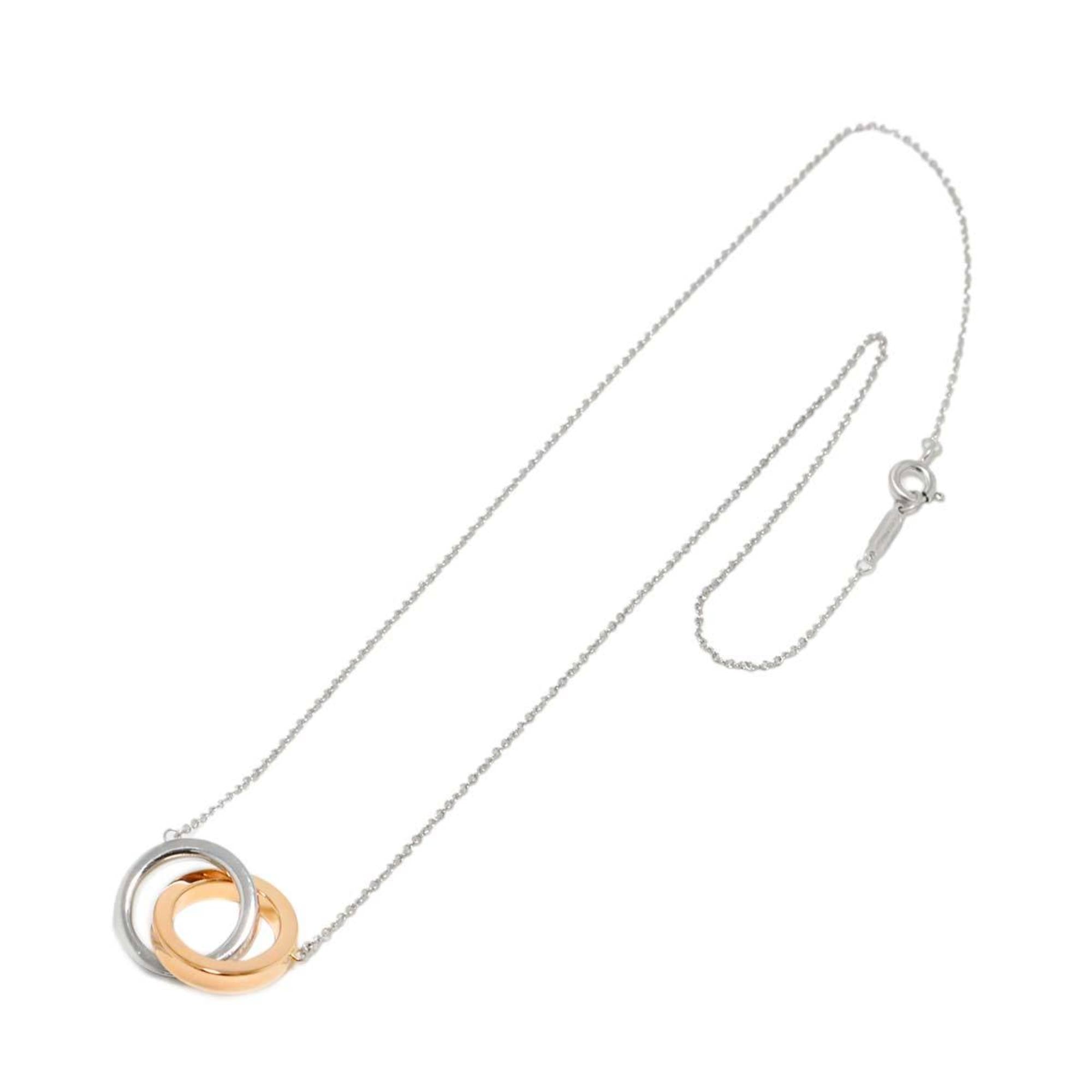 Pendant Necklace 18K Rose Gold and Sterling Silver