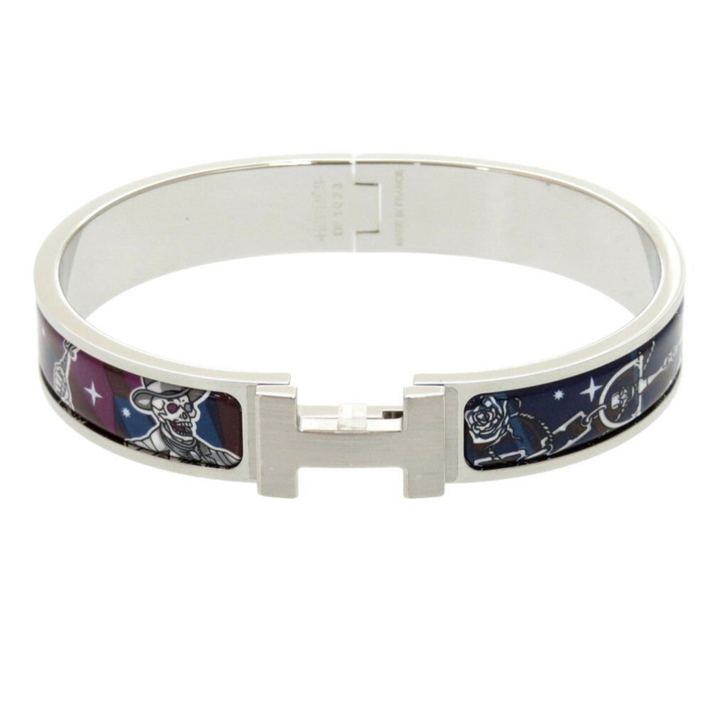 Click C'est La Fit Fan Bangle Metal Navy and Silver Bracelet
